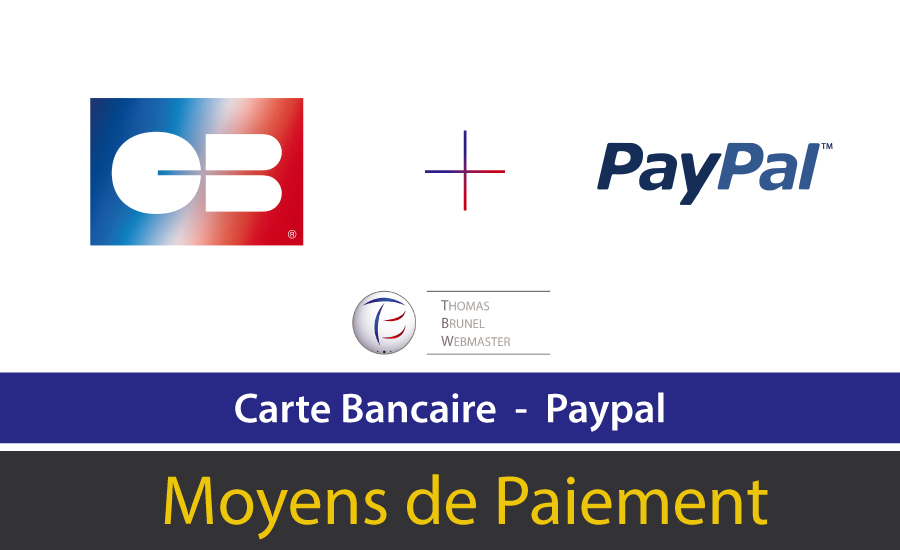 Moyens de paiement possible par Carte Bancaire et Paypal